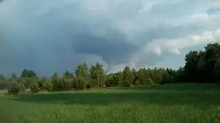 Trąba powietrzna nad Wandzinem (Kontakt 24/Michał Tadeusz Mrozek)