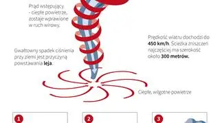 Trąba powietrzna (PAP/Adam Ziemienowicz)