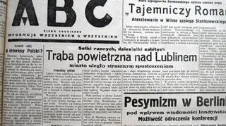 Trąba powietrzna w Lublinie 20 lipca 1931 r. Artykuł w "ABC"