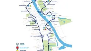 Trasa 11. PZU Półmaratonu Warszawskiego