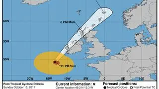 Trasa cyklonu Ophelia