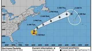 Trasa przebiegu huraganu Paulette (NHC, NOAA)