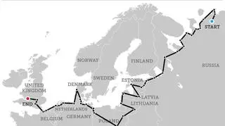 Trasa przelotu Sachy Dench (mapa: http://mashable.com/)