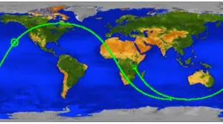 Trasa spadania satelity/NASA