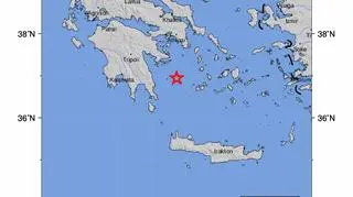 Trzęsienie ziemi w Grecji (USGS)