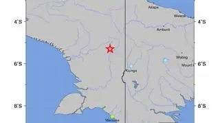 Trzęsienie ziemi w prowincji Papua, Indonezja (USGS)