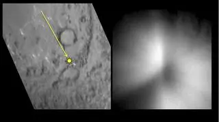Uderzenie impaktora sondy Deep Impact w kometę Tempel-1 (NASA)