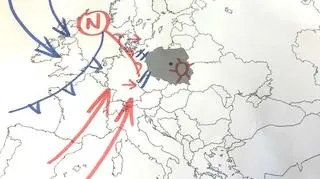 Układ frontów nad Polską w środę
