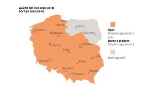 Upały i burze w Polsce (Adam Ziemienowicz/PAP/IMGW)