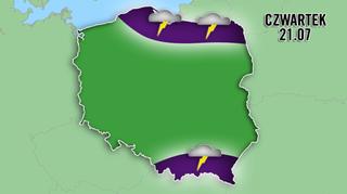 W czwartek grzmiało na północy i południu