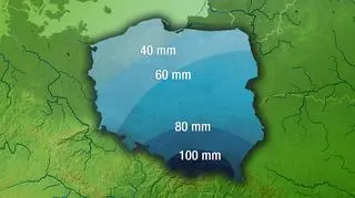 W górach opady do 100 l/mkw