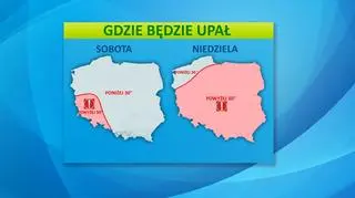 W niedzielę upał obejmie niemal całą Polskę