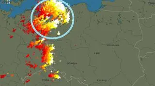 W nocy nad Pomorzem Zachodnim grzmiało (mapa burz z godziny 00)
