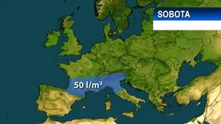 W sobotę ilość opadów wyniesie 50 l/mkw