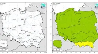 Wartości średniej obszarowej temperatury powietrza oraz klasyfikacja termiczna w zimie 2020/2021 r. w poszczególnych regionach klimatycznych Polski (IMGW
