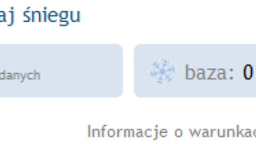 Warunki śniegowe