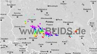 Wędrówka burz nad Polską, poniedziałek 18
