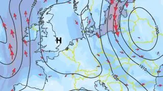 Wiatr w Europie, sobota (niederschlagsradar.de)