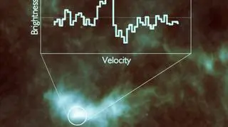Widmo wody w obłoku molekularnym (ESA/Herschel/SPIRE/HIFI/Caselli et al.)
