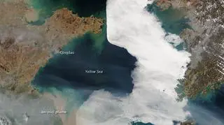 Widok satelitarny na mgłę z 28 marca 2012 roku (NASA)