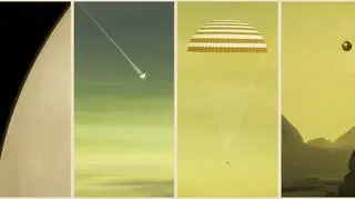 Wizualizacja etapów lądowania DAVINCI+ (NASA GSFC visualization and CI Labs Michael Lentz and colleagues)