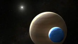 Wizualizacja prawdopodobnie pierwszego odkrytego egzoksiężyca (NASA/ESA/L