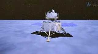Wizualizacja sondy Chang'e-5 (Chińska Narodowa Agencja Kosmiczna)