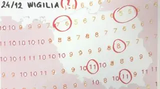Wstępna prognoza pogody na Wigilię 2019