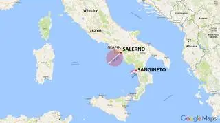 Wulkany zlokalizowano w Morzu Tyrreńskim na wysokości od Salerno do Sangineto