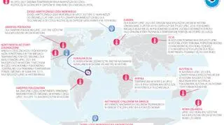 Wybrane anomalie klimatyczne i wydarzenia w lipcu 2021 (NOAA)