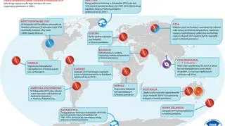 Wybrane wydarzenia pogodowe w listopadzie 2019 roku (NOAA)