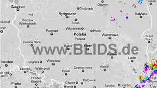 Wyładowania atmosferyczne między 15.15 a 17.15 (blids.de)
