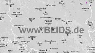 Wyładowania atmosferyczne nad Polską w godz. 13.15 - 15.15