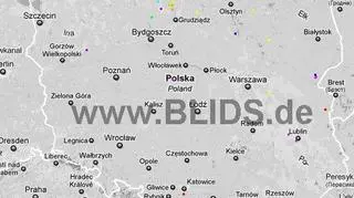 Wyładowania w godz. 19.15-21.15