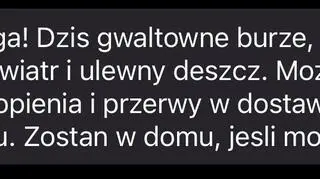 Wysłano alert RCB