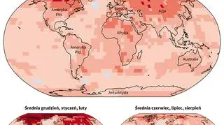 Wzrost średnich temperatur