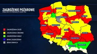 Zagrożenie pożarowe w kraju w czwartek 03