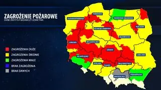 Zagrożenie pożarowe w lasach (IBL)
