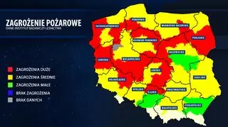 Zagrożenie pożarowe w Polsce (IBL)