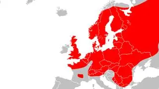 Zakres występowania żmii zygzakowatej w Europie