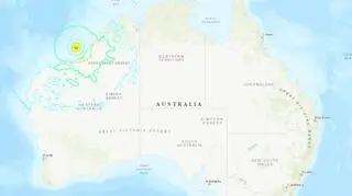 Zasięg trzęsienia ziemi w Australii (earthquake.usgs.gov)