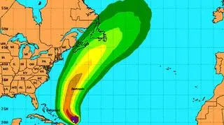Zasięg wiatru Marii/NOAA