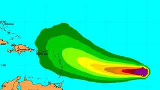 Zasięg wiatru Ophelii/NOAA