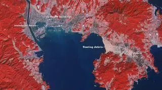 Zatoka Hirota 14 marca 2011 r. (NASA)
