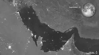 Zatoka Perska w blasku Księżyca 30 września 2012 (NASA)