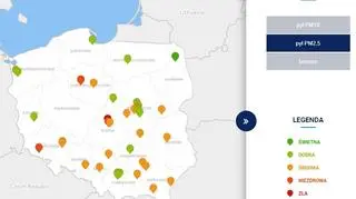 Zawartość pyłu PM2,5 po godzinie 16