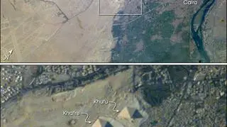 Zdjęcia piramid wykonane przez ISS w 2003 roku (NASA)