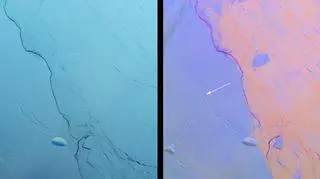 Zdjęcia satelitarne szczeliny (NASA)