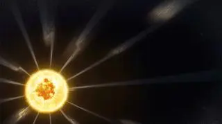 Zdjęcie pokazujące zakłócenia w trakcie uchodzenia wiatru słonecznego (NASA's Goddard Space Flight Center)