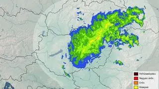Zdjęcie radarowe Węgier